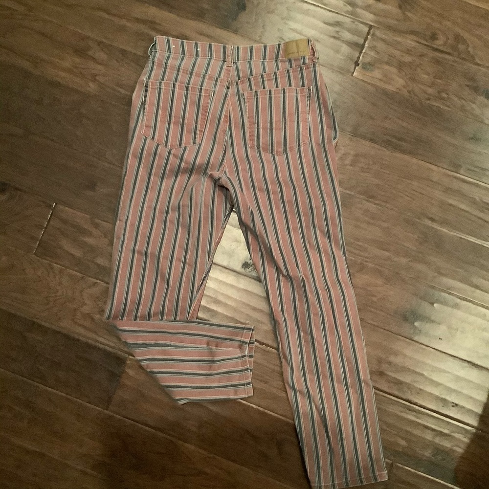 Multi-colored striped jeans